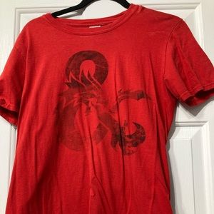 Red faded dragon shirt